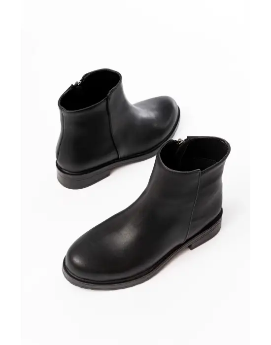 Siyah Fermuarlı Günlük Kadın Bot