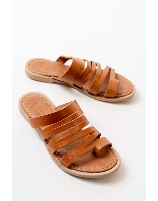 Taba Ortopedik Hakiki Deri Kadın Terlik