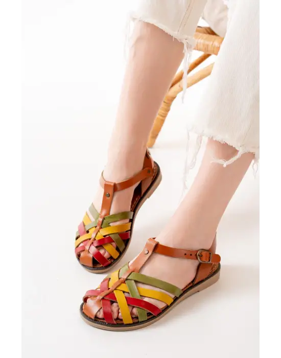 Multi Ortopedik Hakiki Deri Kadın Sandalet