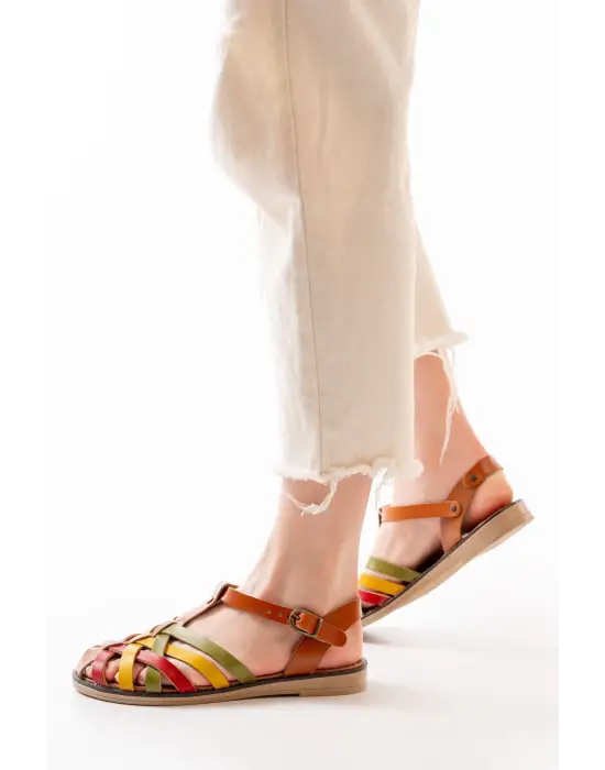 Multi Ortopedik Hakiki Deri Kadın Sandalet