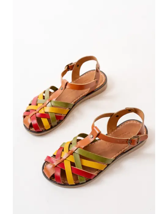 Multi Ortopedik Hakiki Deri Kadın Sandalet