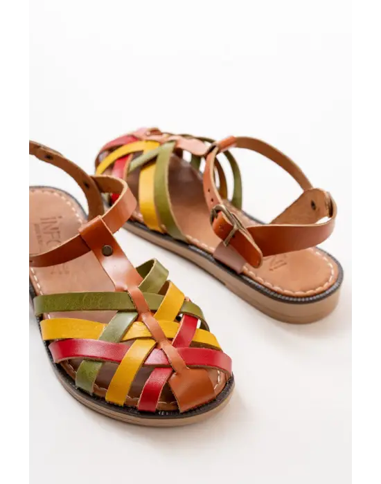 Multi Ortopedik Hakiki Deri Kadın Sandalet