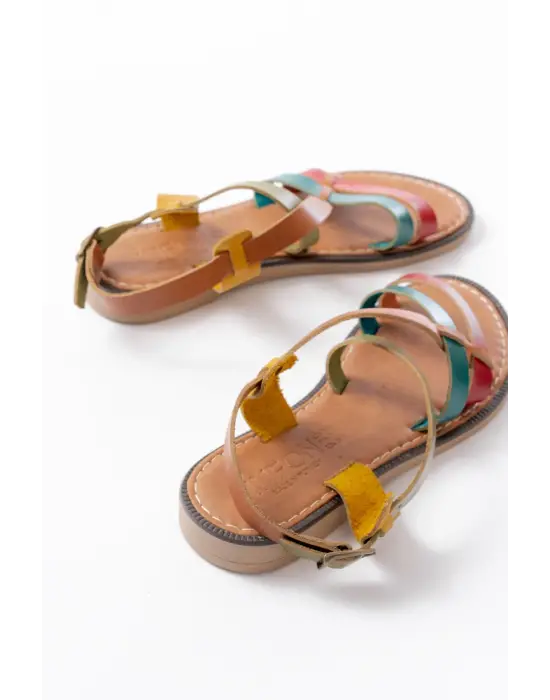 205-05 Multi Ortopedik Hakiki Deri Kadın Sandalet