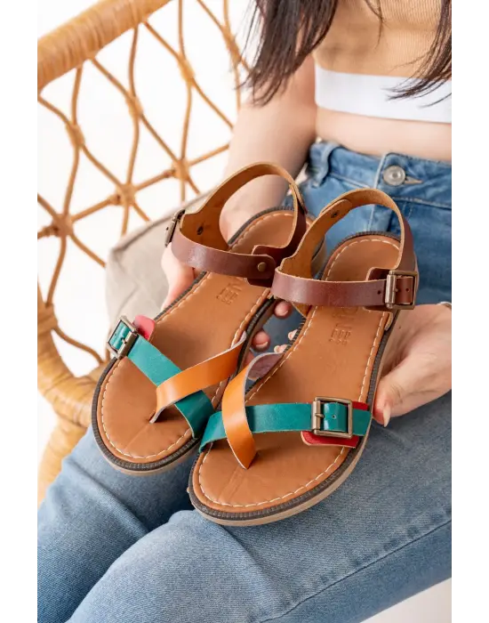 Multi Ortopedik Hakiki Deri Kadın Sandalet