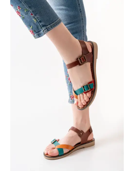 Multi Ortopedik Hakiki Deri Kadın Sandalet