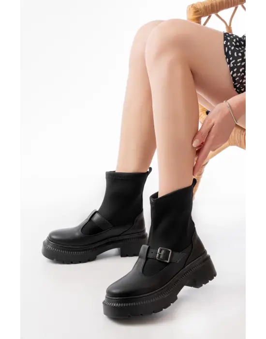 Siyah Streç Günlük Kadın Bot