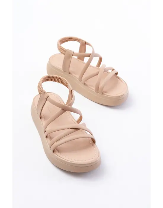 24413-841 Nut Dolgu Topuk Kadın Sandalet