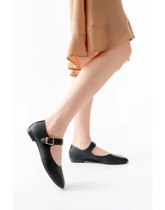 2606 Siyah Baretli Günlük Bayan Ayakkabı