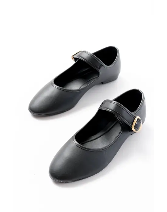 2606 Siyah Baretli Günlük Bayan Ayakkabı