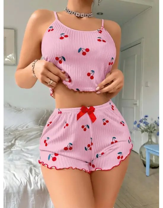 2li Kirazlı Şortlu Takım