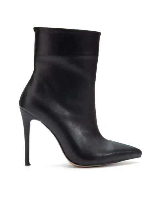 4803 Siyah Sivri Burun İnce Topuk Günlük Kadın Bot