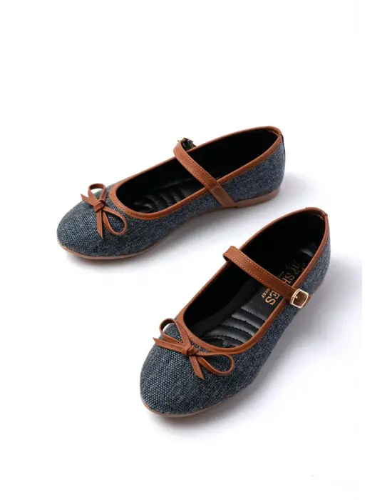 6321 Laci Keten Günlük Baret Tokalı Bayan Babet