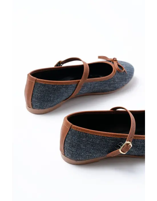 6321 Laci Keten Günlük Baret Tokalı Bayan Babet