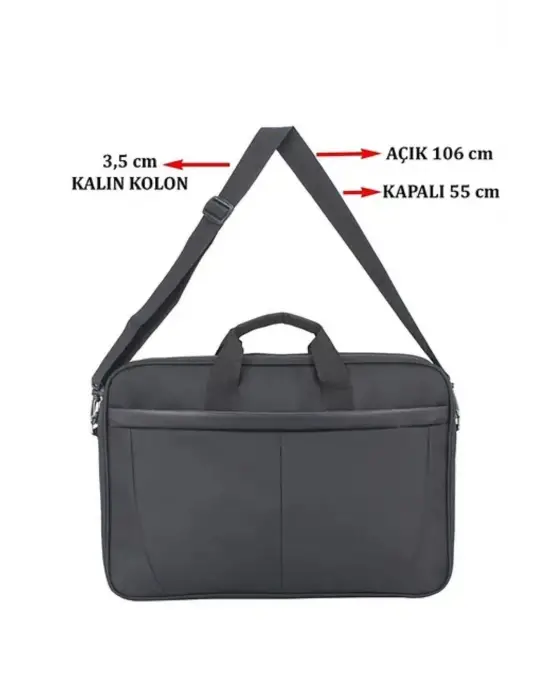 17,3 İnç Uyumlu Standart Siyah Laptop Evrak Çantası