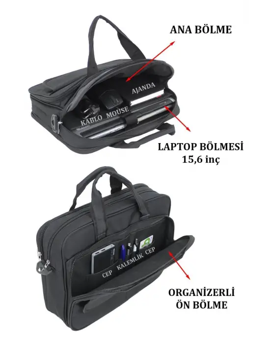 15.6 inç Siyah Laptop Evrak Çantası