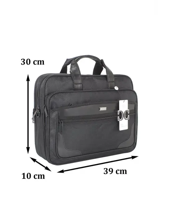 15,6 inç Su Geçirmez Siyah Laptop Evrak Çantası