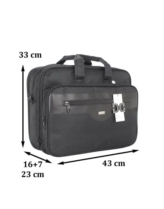 17,3 Inç Körüklü Siyah Laptop Evrak Çantası