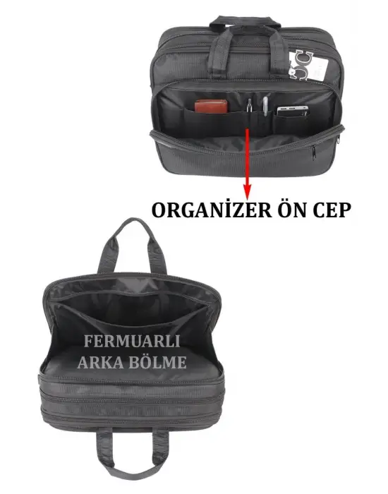 17,3 Inç Körüklü Siyah Laptop Evrak Çantası