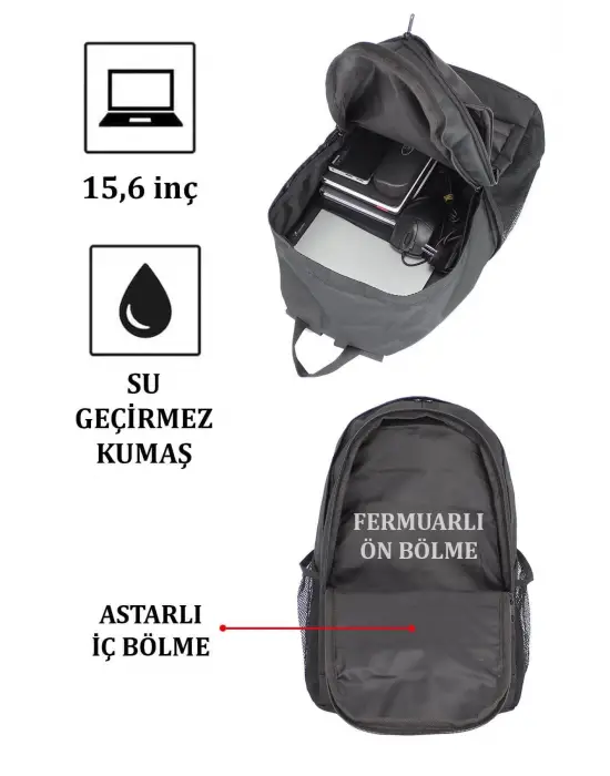 15,6 Inç Basic Laptop Sırt Çantası