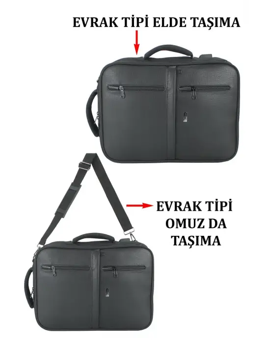 14-16 inç Usb Aparatlı Fonksiyonel Laptop Sırt El ve Omuz Çantası