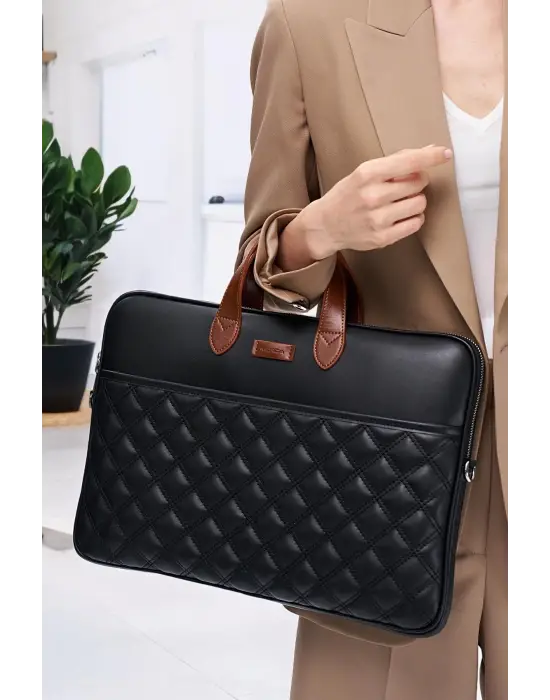 Macbook Air Pro 15-16 inç Siyah Notebook Laptop Evrak Çantası