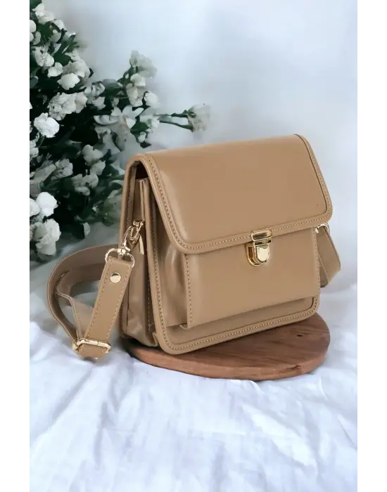 Çapraz Askılı Kadın Vizon Çanta