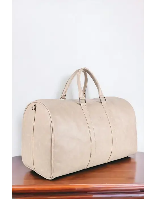 Sportif Vintage Krem Valiz