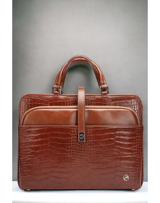 Evrak Laptop Çantası Taba Rugan 13, 14 15.6 Inç