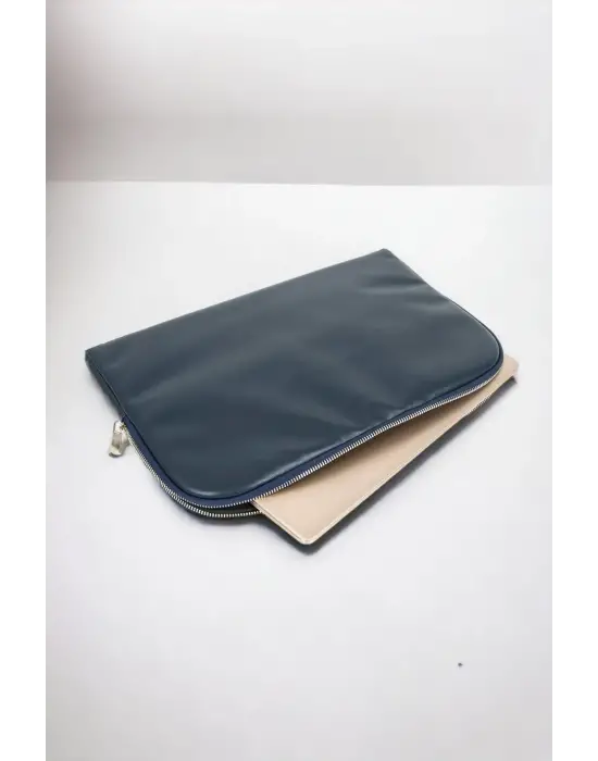 Evrak Laptop Çantası Lacivert Rugan 13, 14 15.6 Inç