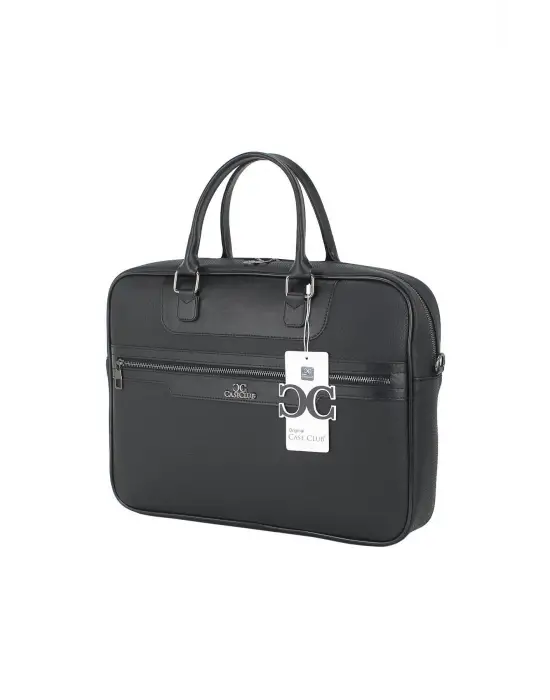 Suni Deri 15,6 inç Siyah Laptop Evrak Çantası