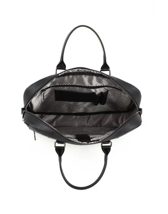 Suni Deri 15,6 inç Siyah Laptop Evrak Çantası