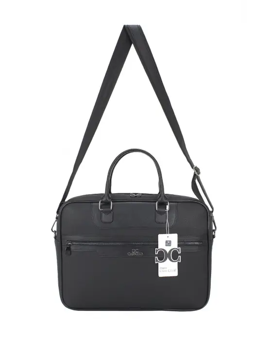 Suni Deri 15,6 inç Siyah Laptop Evrak Çantası