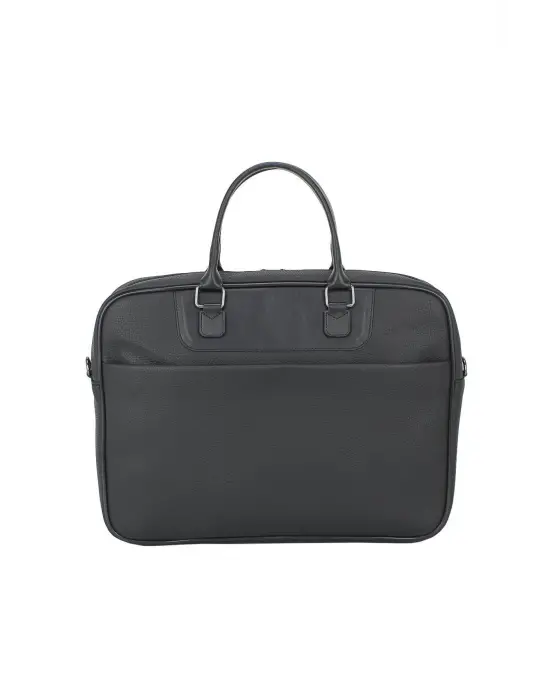 Suni Deri 15,6 inç Siyah Laptop Evrak Çantası