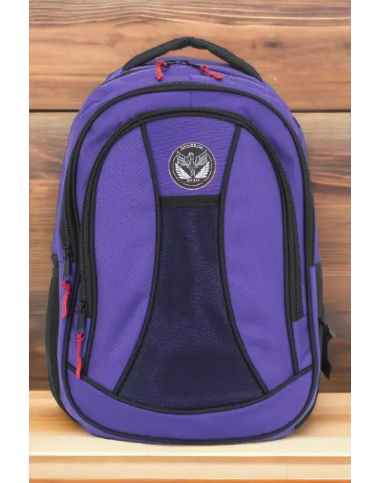 Cepli Su Geçirmez Mor Okul Çantası