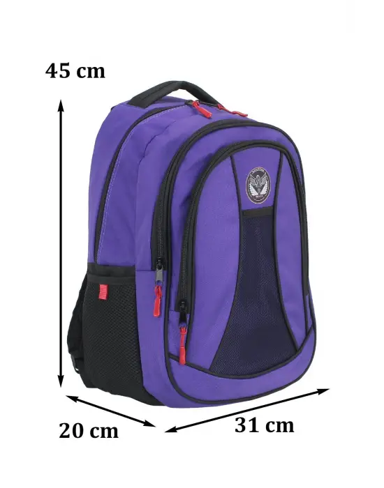 Cepli Su Geçirmez Mor Okul Çantası
