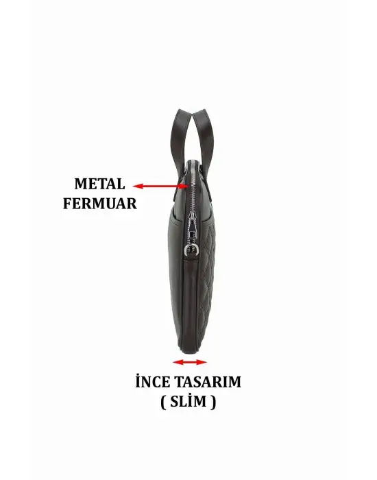 13.3-14 inç Kahverengi El ve Omuz Laptop Evrak Çantası
