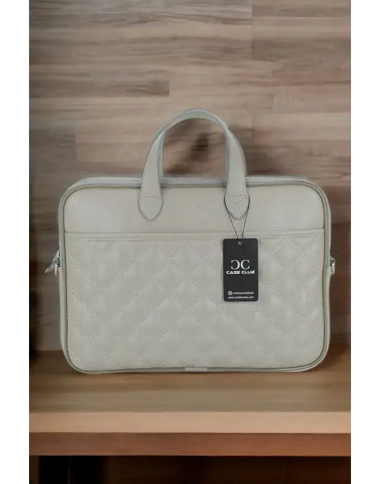 13.3-14 inç Krem El ve Omuz Laptop Evrak Çantası