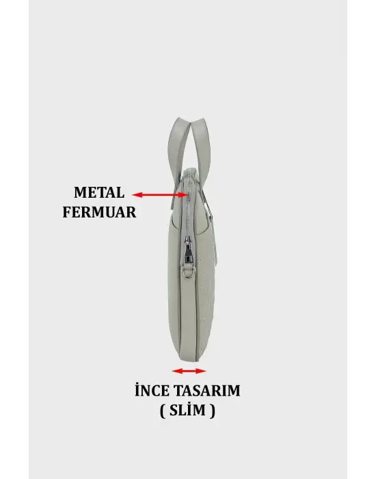 13.3-14 inç Krem El ve Omuz Laptop Evrak Çantası