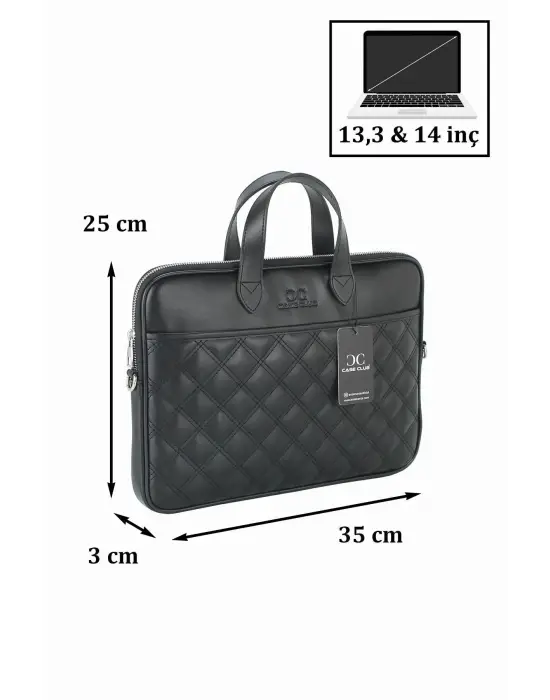 13.3-14 inç Siyah El ve Omuz Laptop Evrak Çantası