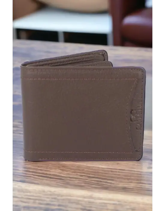 Hakiki Deri Kartlık Bölmeli Kahverengi Erkek Cüzdanı