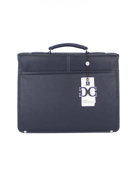 Kilitli Klasik Tarz Lacivert Evrak / Laptop Çantası