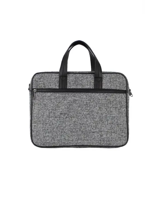 Keten Kumaş 13-14 Inç Macbook Pro Air Açık Gri Laptop Evrak Çantası