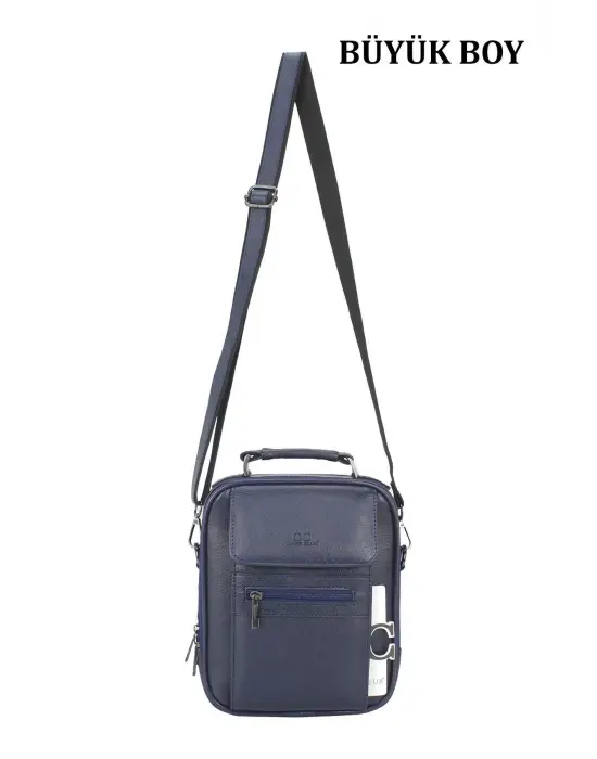 Kasalı Erkek Lacivert El ve Omuz Çantası