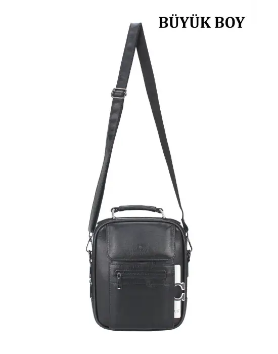 Kasalı Erkek Siyah El ve Omuz Çantası