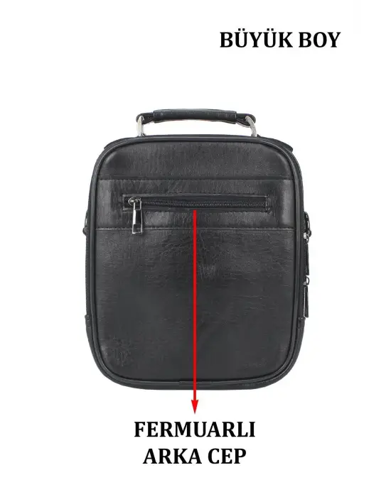 Kasalı Erkek Siyah El ve Omuz Çantası
