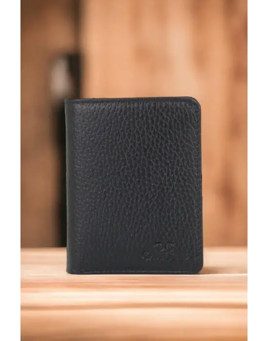 Hakiki Deri Kartlık Kartvizitlik Siyah Cüzdan