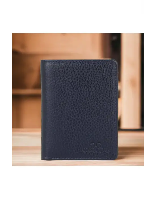 Hakiki Deri Kartlık Kartvizitlik Lacivert Cüzdan