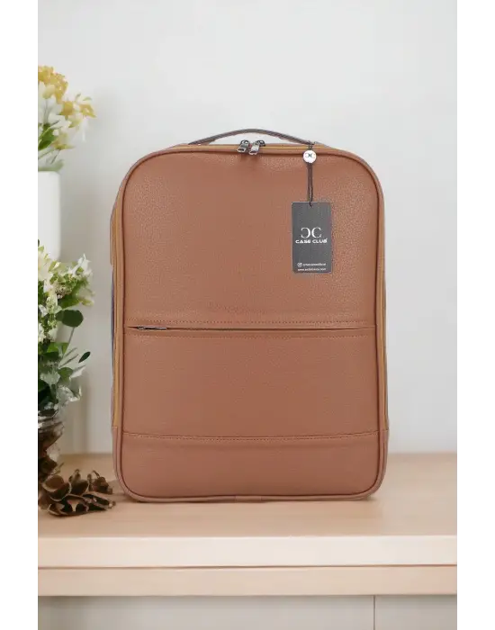 Fonksiyonel 15,6 inç Sportif Taba Laptop Sırt Çantası