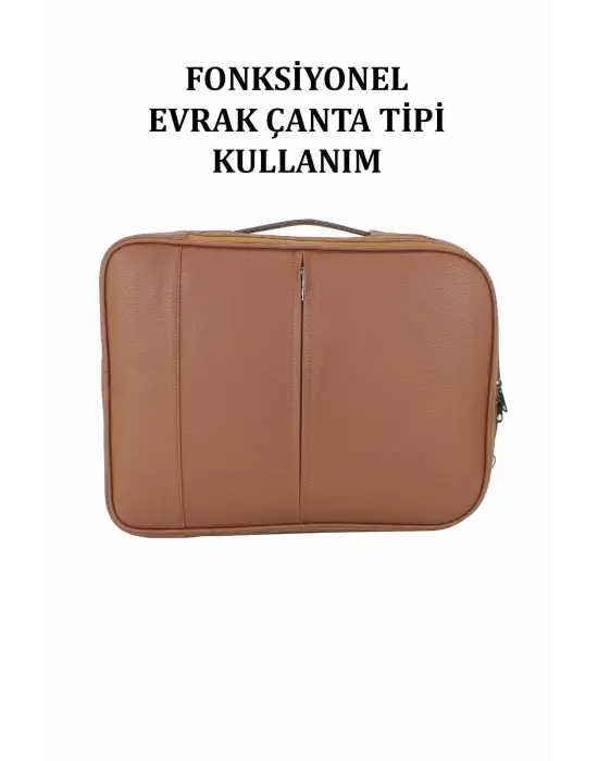 Fonksiyonel 15,6 inç Sportif Taba Laptop Sırt Çantası