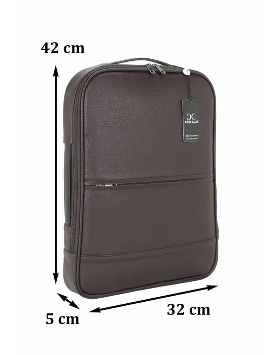 Fonksiyonel 15,6 inç Sportif Kahverengi Laptop Sırt Çantası